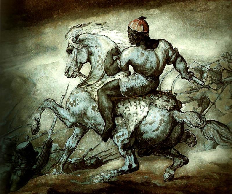 charles emile callande noir sur un cheval cabre china oil painting image